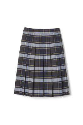  of Below The Knee Plaid Pleated Skirt 