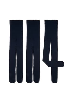 Front view of all opaque tights side by side. of  3-Pack Opaque Tights