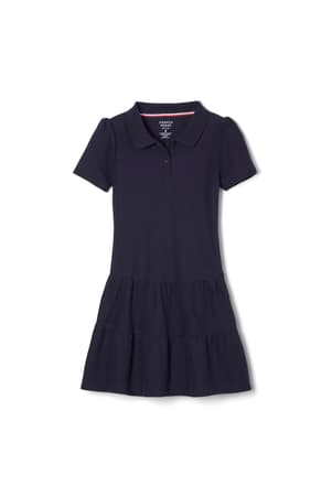  of Short Sleeve Ruffle Piqué Polo Dress 