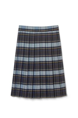  of Below The Knee Plaid Pleated Skirt 