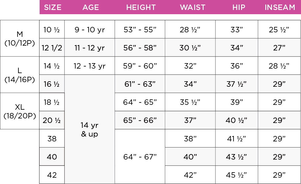 cruel girl jeans size chart