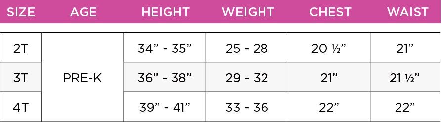 jordan size chart toddler