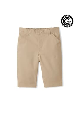 front view of  Girls' Adaptive Stretch Twill Bermuda Short
