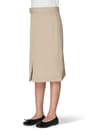 front on figure view of  Below The Knee Kick Pleat Skirt opens large image - 3 of 3