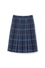 front view of  Below The Knee Plaid Pleated Skirt opens large image - 1 of 2