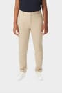 Young woman in khaki French Toast slim fit stretch twill pant, front view showing slim leg and waistband with belt loops. of  Girls' Slim Fit Stretch Twill Pant opens large image - 5 of 5