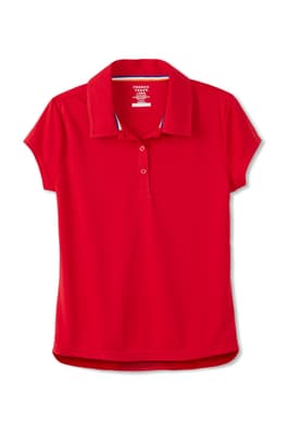 Front view of short sleeve performance polo feminine fit. of  New! Short Sleeve Performance Polo (Feminine Fit)