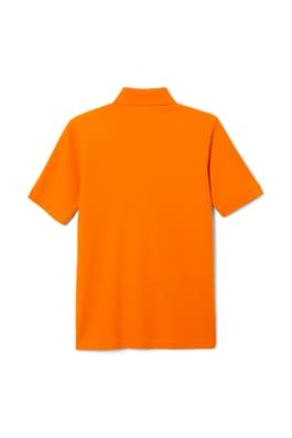 back view of  Co-Ed Short Sleeve Pique Polo with Success Academy Logo