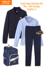 Front view of girls' new scholar kit 5th to 6th grade option 2 items laid out side by side of  Girls' New Scholar Kit 5th to 6th Grade Option 2 (One FREE kit w/code) - 1 of 6