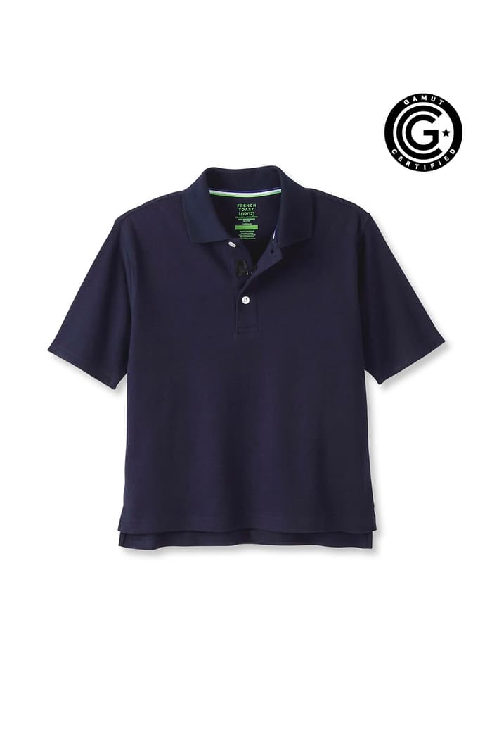 front view of  Adaptive Seated Short Sleeve Interlock Polo