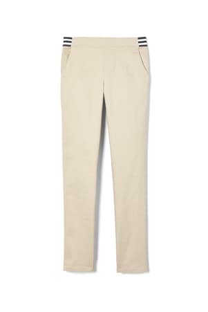  of Girls' Pull-On Skinny Fit Stretch Twill Pant with Striped Elastic Waistband - FINAL SALE 