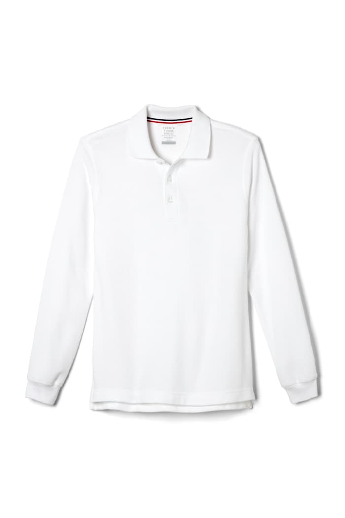 Front view of Long Sleeve Piqué Polo 