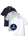 Front view of 3-Pack Short Sleeve Pique Polo opens large image - 1 of 9