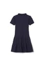 back view of  Short Sleeve Ruffle Piqué Polo Dress opens large image - 2 of 2