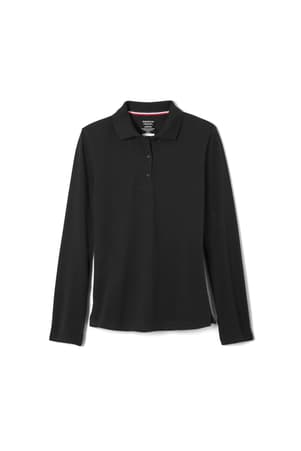 front view of  5-Pack Long Sleeve Fitted Stretch Pique Polo (Feminine Fit)
