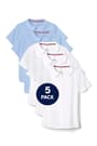 Short sleeve peter pan blouses. 5 pack of  5-Pack Short Sleeve Modern Peter Pan Blouse opens large image - 1 of 3