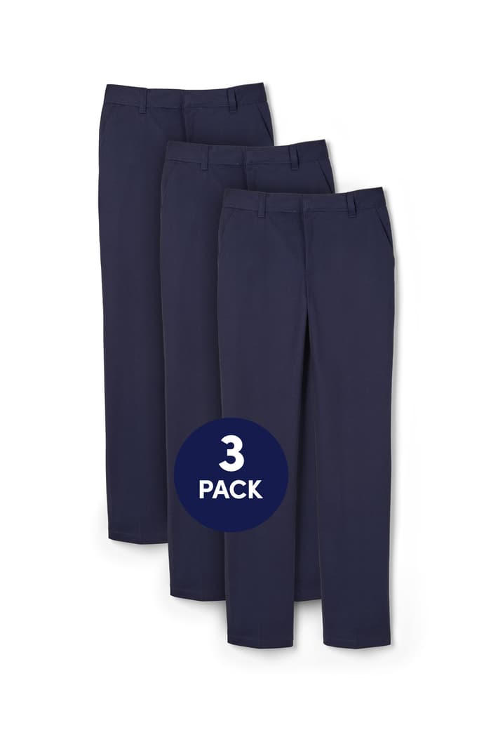 Front view of 3-Pack Boys' Relaxed Fit Twill Pant 