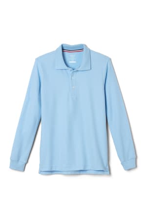 front view of  3-Pack Long Sleeve Piqué Polo