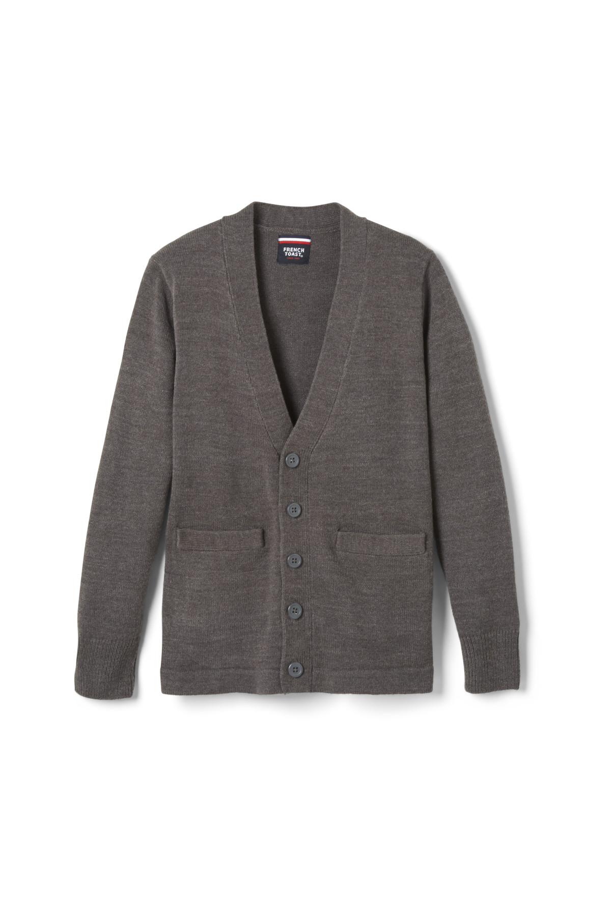 Boys Anti-Pill V-Neck Cardigan Sweater - Navy & Black