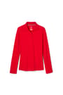front view of  5-Pack Long Sleeve Fitted Stretch Pique Polo (Feminine Fit) opens large image - 6 of 7