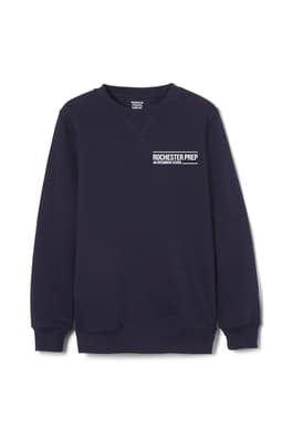 Front view of Uncommon Rochester crewneck fleece sweatshirt