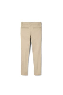 back view of  Girls' Slim Fit Stretch Twill Pant