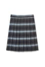 back view of  At The Knee Plaid Pleated Skirt - FINAL SALE opens large image - 2 of 2