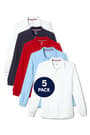 Long sleeve pique polos. 5 pack of  5-Pack Long Sleeve Pique Polo opens large image - 1 of 5