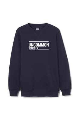 Front view of Uncommon New York crewneck fleece sweatshirt