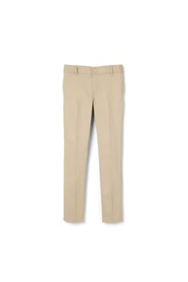 front view of  Girls' Slim Fit Stretch Twill Pant