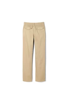 back view of  Girls' Pull-On Straight Fit Stretch Twill Pant