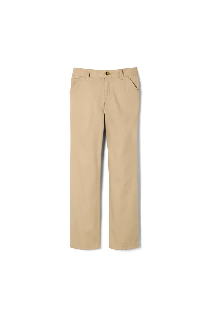 front view of  Girls' Pull-On Straight Fit Stretch Twill Pant