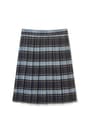 front view of  At The Knee Plaid Pleated Skirt - FINAL SALE opens large image - 1 of 2