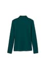 back view of  Long Sleeve Fitted Interlock Polo with Picot Collar (Feminine Fit) opens large image - 2 of 4
