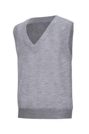 front view of  Gray V-Neck Sweater Vest