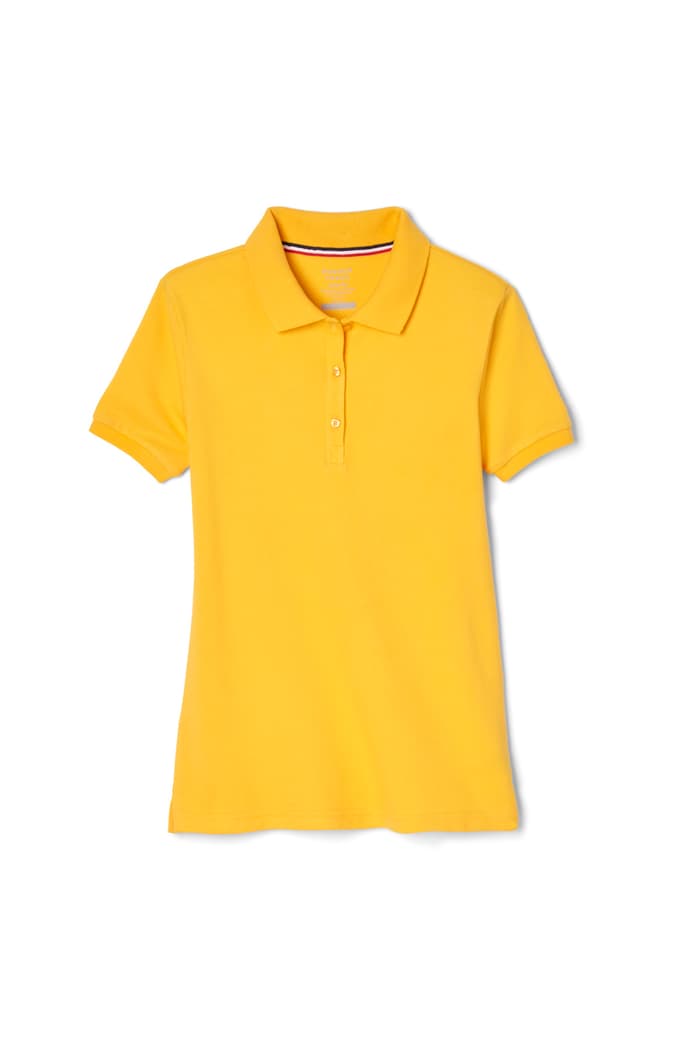 Front view of Short Sleeve Fitted Stretch Pique Polo (Feminine Fit) 