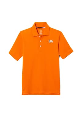 front view of  Co-Ed Short Sleeve Pique Polo with Success Academy Logo