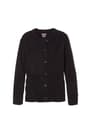 Front view of Girls Anti-Pill Crew Neck Cardigan Sweater - FINAL SALE opens large image - 1 of 1