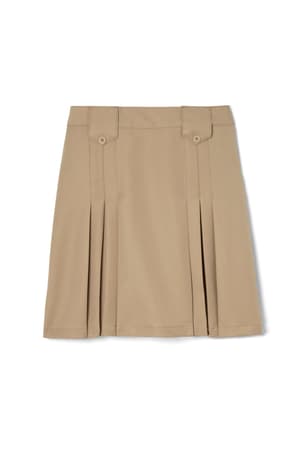  of Above The Knee Front Pleated Skirt with Tabs 