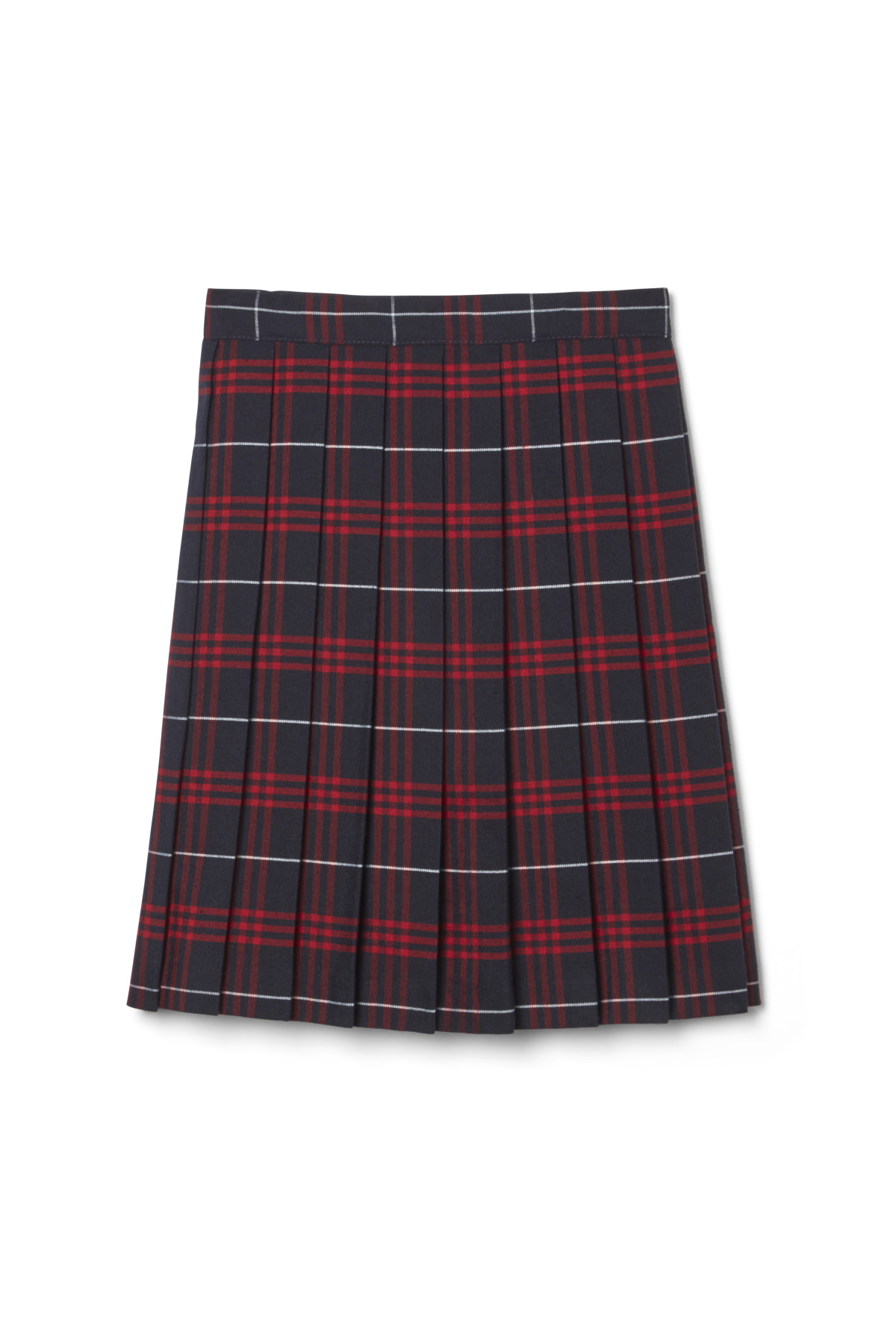 Teen Girls Plaid Twill Pleated Skirt