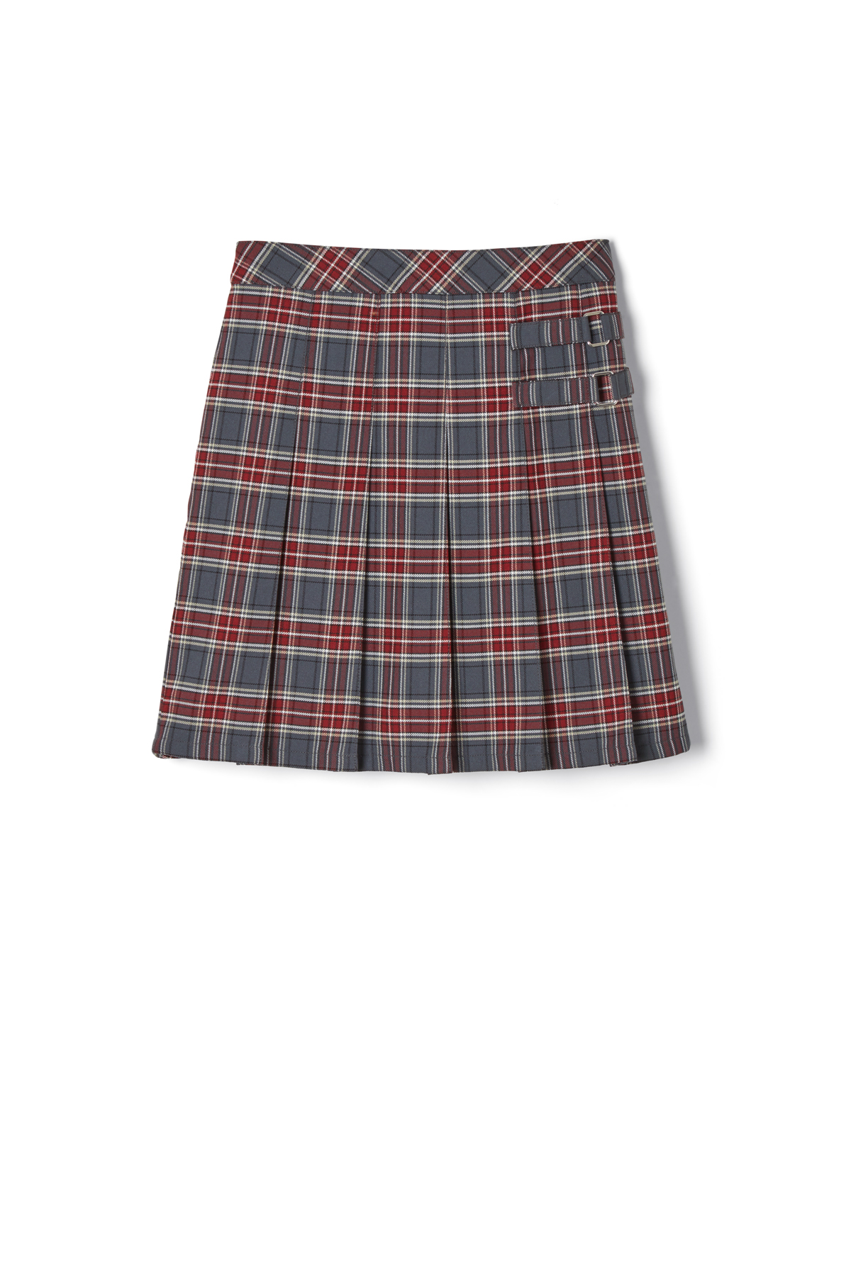 James Plaid Double Tab Pleat Skort