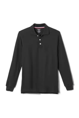 Product Image with Product code 1009,name  Long Sleeve Piqué Polo   color BLAC 