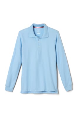 Product Image with Product code 1009,name  Long Sleeve Piqué Polo   color BLUE 