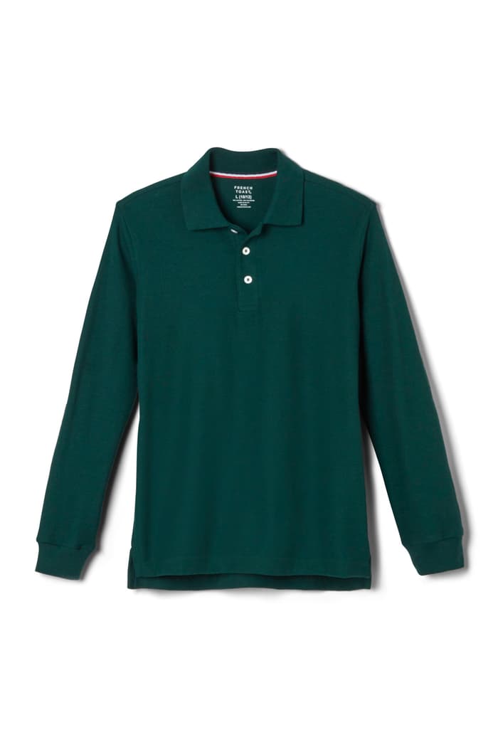 front view of  Long Sleeve Piqué Polo