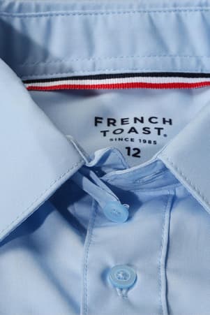 detail view of collar of  Long Sleeve Dress Shirt