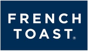 Young man wearing a blue French Toast long sleeve oxford shirt, front view showcasing detail and adult sizing.