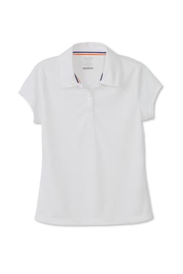 New! Short Sleeve Performance Polo (Feminine Fit) in WHIT