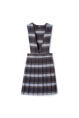 Product Image with Product code 1047,name  V-Neck Pleated Plaid Jumper   color BLGP 