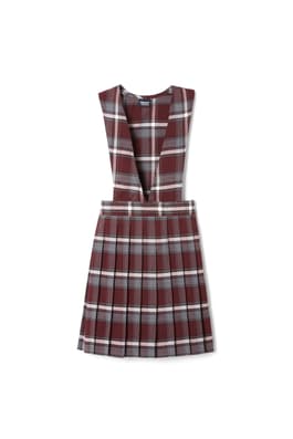 Product Image with Product code 1047,name  Plaid V-Neck Pleated Jumper   color BRGP 