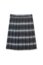 Back View of Plaid Pleated Skirt opens large image